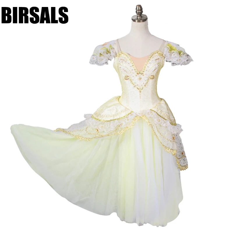 Gold Queen Ballet Long Tutu Dress BT8902 Women Professional Ballet Tutus Pink Romantic Tutu Ballet Stage Costume