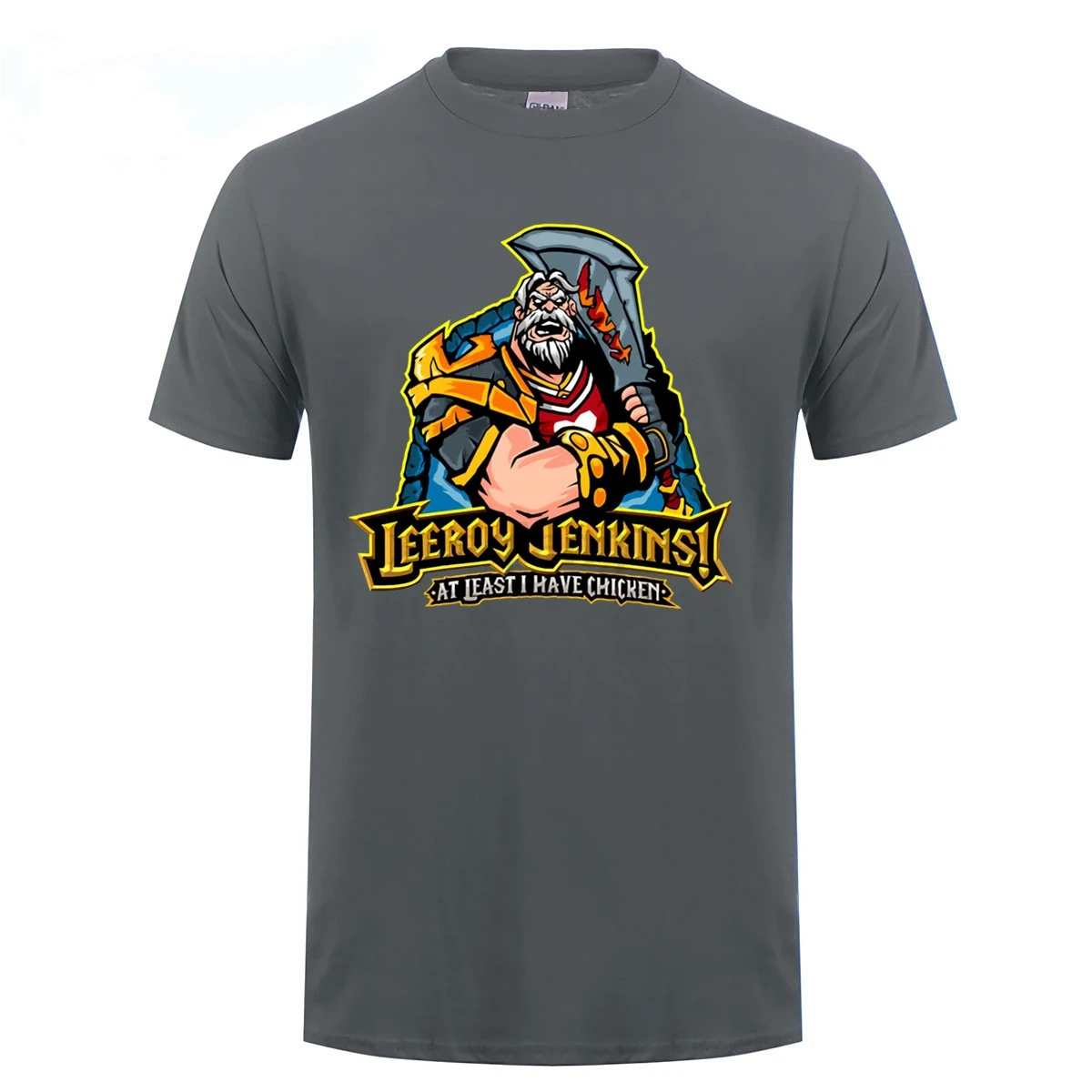 Модная хлопковая футболка World of Warcraft Leeroy Jenkin|Футболки| |