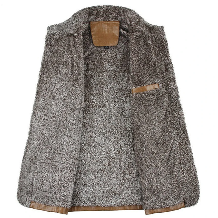 Mountainskin/зимние мужские кожаные куртки 7XL 8XL длинные пальто с воротником стойкой