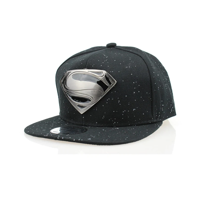 Prix pour 2017 noir gris bleu punk de chapeau femmes casquette de baseball superman avec métal S pour hommes femmes casual hip hop chapeaux Prix pour 2017 noir gris bleu punk de chapeau femmes casquette de baseball superman avec métal S pour hommes femmes casual hip hop chapeaux