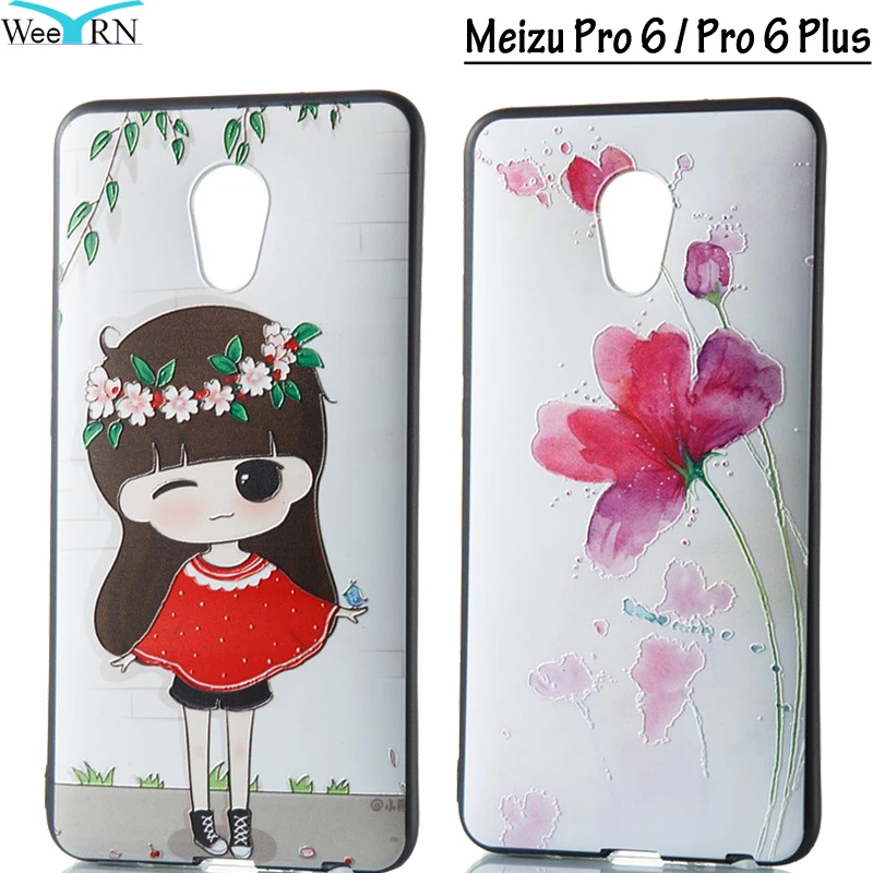 

Funda Meizu Pro6 Pro 6 Plus Cases Silicone Soft Cover for Meizu Pro 6 Pro6 Plus Cute 3D Flowers Printing TPU Case