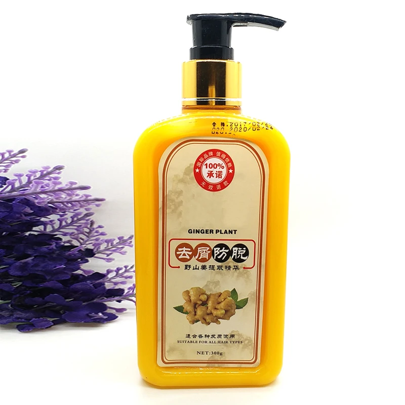 2018 new Ginger shampoo Professional Hair Dandruff 300ml, Hair regrowth