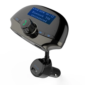 

BINYEAE Bluetooth Wireless Radio Adapter Car Kit Support MP3 Player SD Card Quick Charge USB Charger 360 Rotational Panel