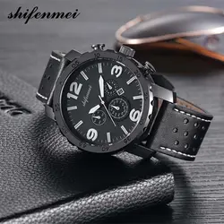 Лидирующий бренд женские часы 2019 новые мужские спортивные часы Ретро дизайн кожаный ремешок часы для мужчин кварцевые наручные часы S1068