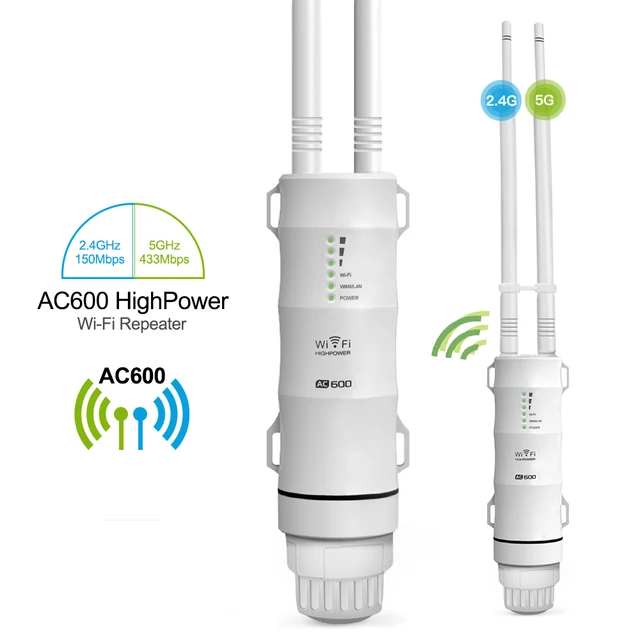 Наружный ретранслятор WiFi AC600 усилитель роутера усилитель Wi-Fi наружных AP Wi-Fi адаптер WIPS всепогодный 2,4G + 5 ГГц точкой доступа