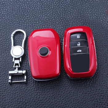 Краска ABS+ сплав автомобильный чехол для ключей держатель кольца цепочка с ракушкой для Toyota Highlander REIZ COROLLA Camry Levin - Название цвета: smart red