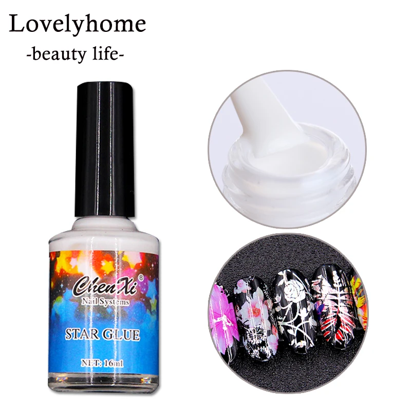

16ml White Star UV Nail Art Glue For Adhesive Foil Sticker Transfer Decoration Nails Tips Manicure Adhesive DIY Tools