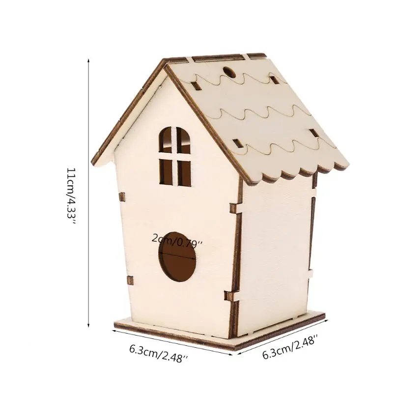 Натуральный Деревянный птичий Домик гнездо креативная настенная садовая уличная птичья клетка коробка