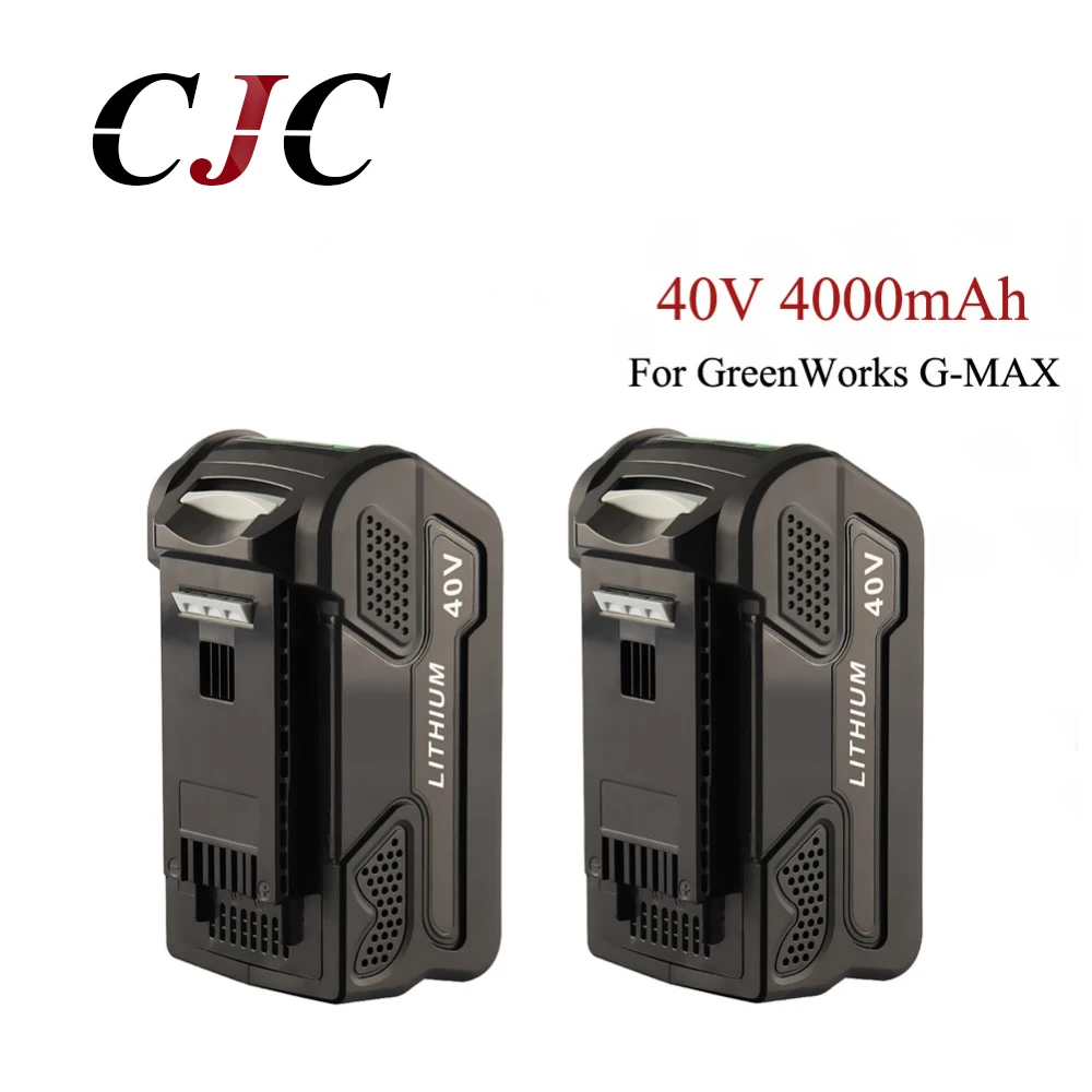 2 шт. литий ионные аккумуляторы 40 в 4000 мАч для электроинструментов GreenWorks 29252 29472 20202