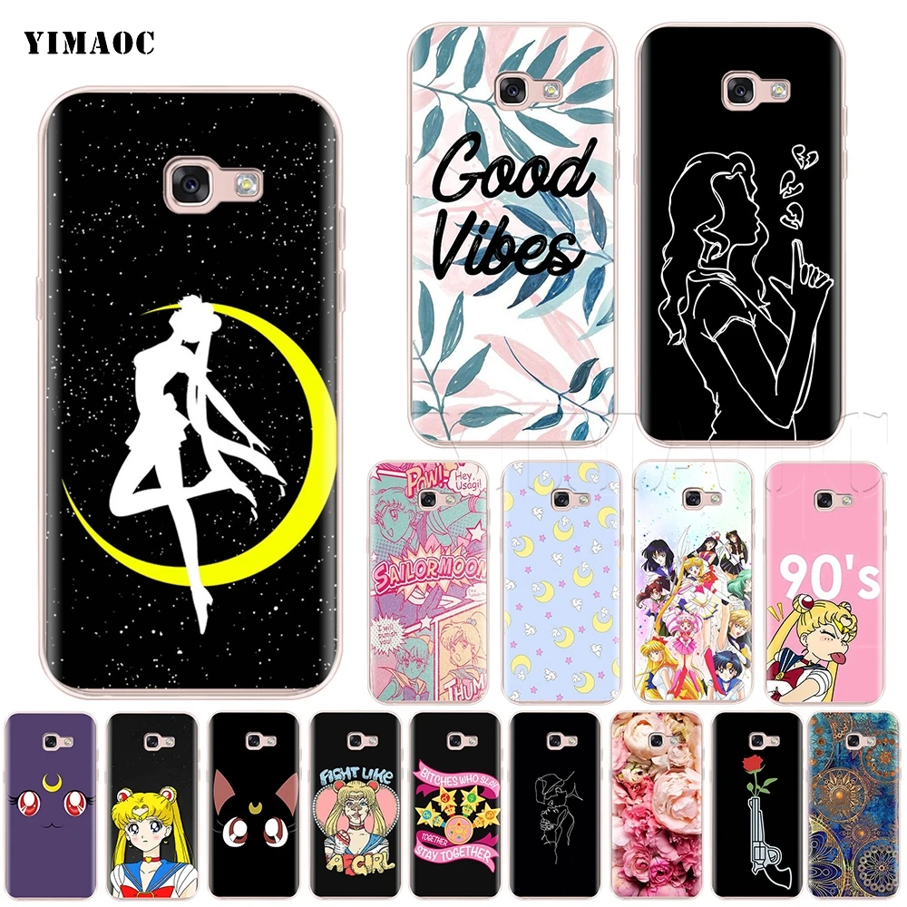 

YIMAOC Sailor Moon Silicone Case for Samsung Galaxy A7 A8 A9 A10 A30 A40 A50 A70 M10 M20 M30 S10e J6 Plus 2018