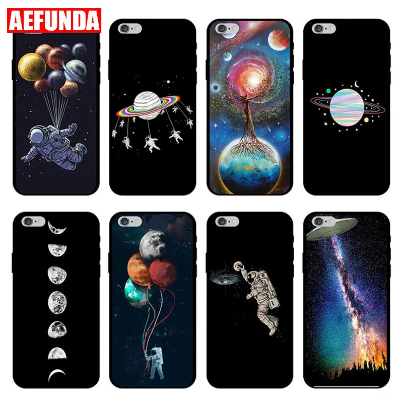 Чехол для телефона Space Moon Eclipse iPhone XS Max XR X 7 8 6 6S Plus 5S 7Plus 8Plus SE 5 Star UFO Swing Rocket воздушный