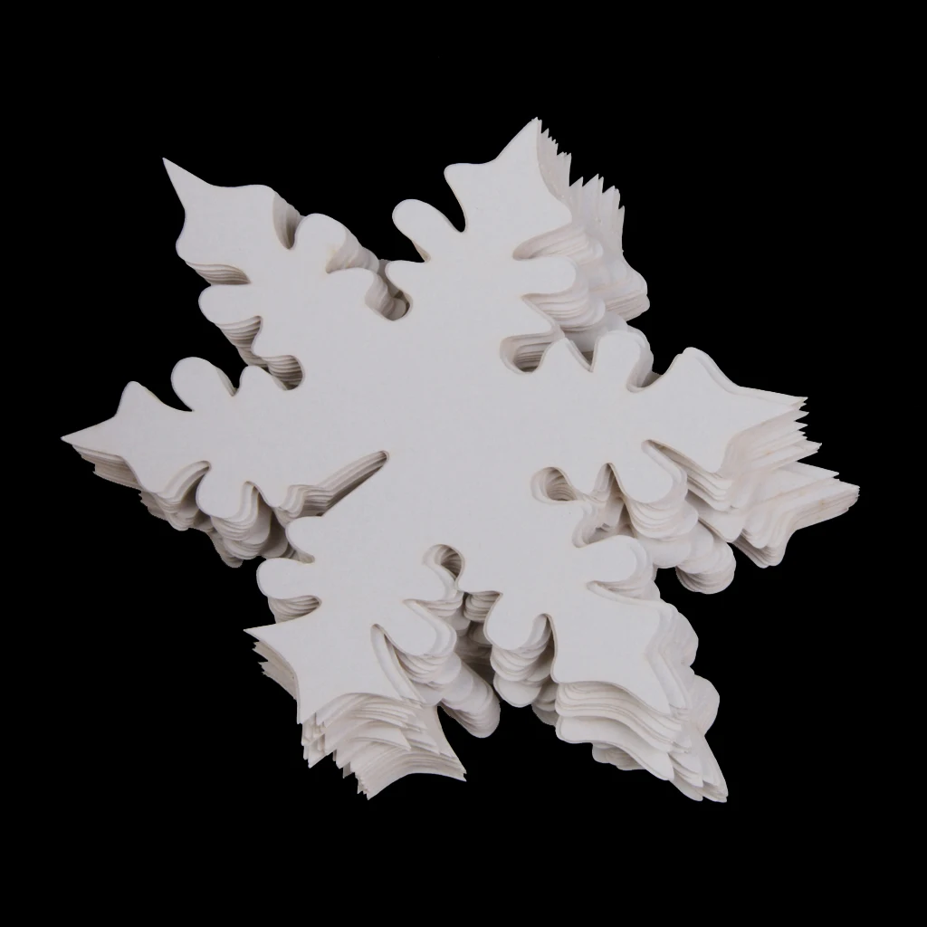 New 50pcs Snowflake Wine Table Glass Table Place Cards Xmas Wedding Beach Party Decor Favor Christmas Decoration Accessories