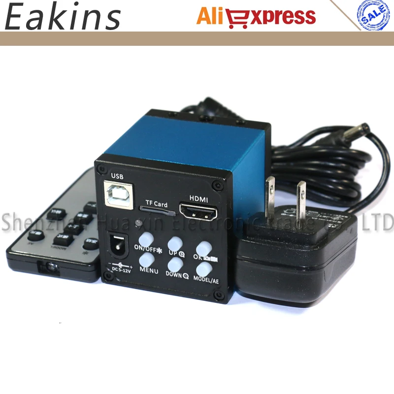 

Blue HD 16MP HDMI USB Digital Industry Video Inspection Microscope Camera Set TF Card Video Recorder