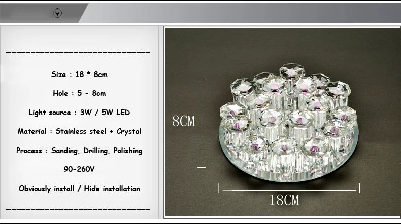 Качественный современный светодиодный потолочный светильник, хрустальный светильник для коридора, потолочный светильник s Luz De Techo De Cristal