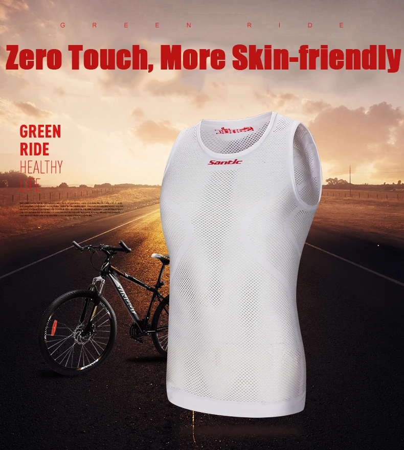 Santic футболки для велосипедиста держать быстросохнущая ткань велосипедная одежда Горная дорога MTB велосипед мужские спортивные майки нижние трикотажные изделия
