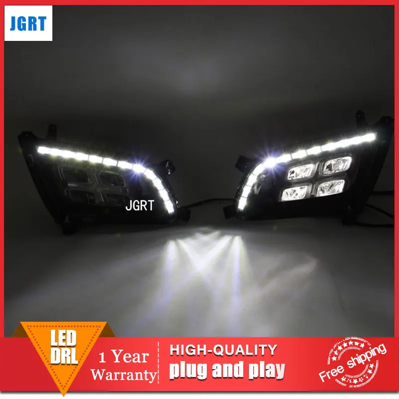 

car styling 2013-2014 For Kia K5 LED DRL For Kia K5 led fog lamps daytime running light High brightness guide LED DRL