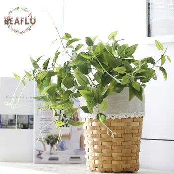 

10PC Silk Plant Green Leaves Artificial Flower For Wedding Decoration DIY Wreath Gift Scrapbooking Craft Fake Flower Arrangement