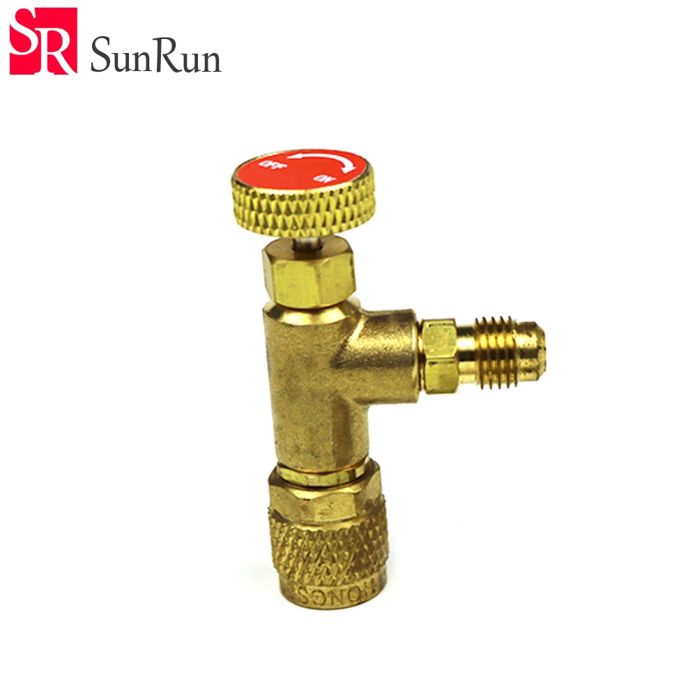 

Refrigeration Charging Adapter HS-1221 R410 R410A Value 1/4" SAE Male to 5/6" SAE Safety Adapter air conditioning charging valve