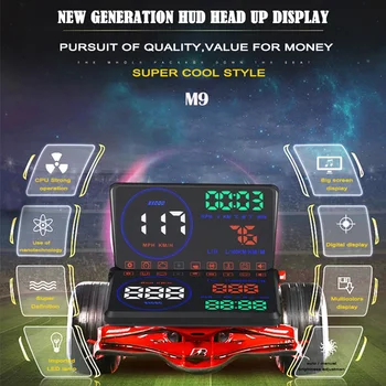 

Universal Car HUD Head UP Display GPS Speedometer Windshield Digital Car Speed Projector Overspeed Alarm For All Vehicle New