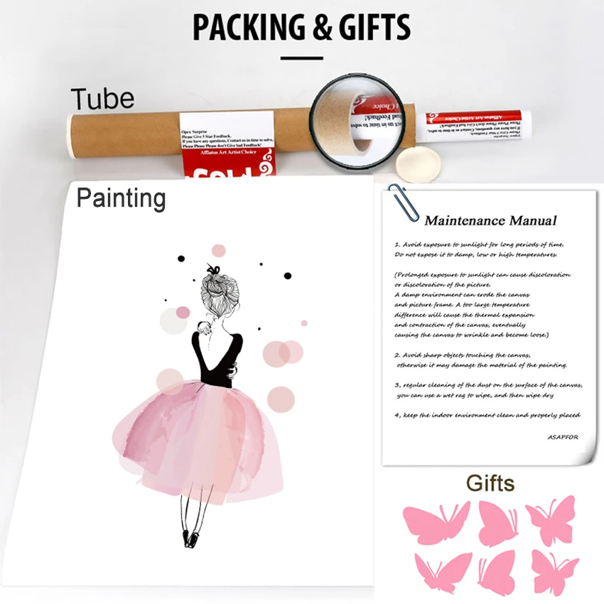 850 Canvas Art Paintings method of packing 