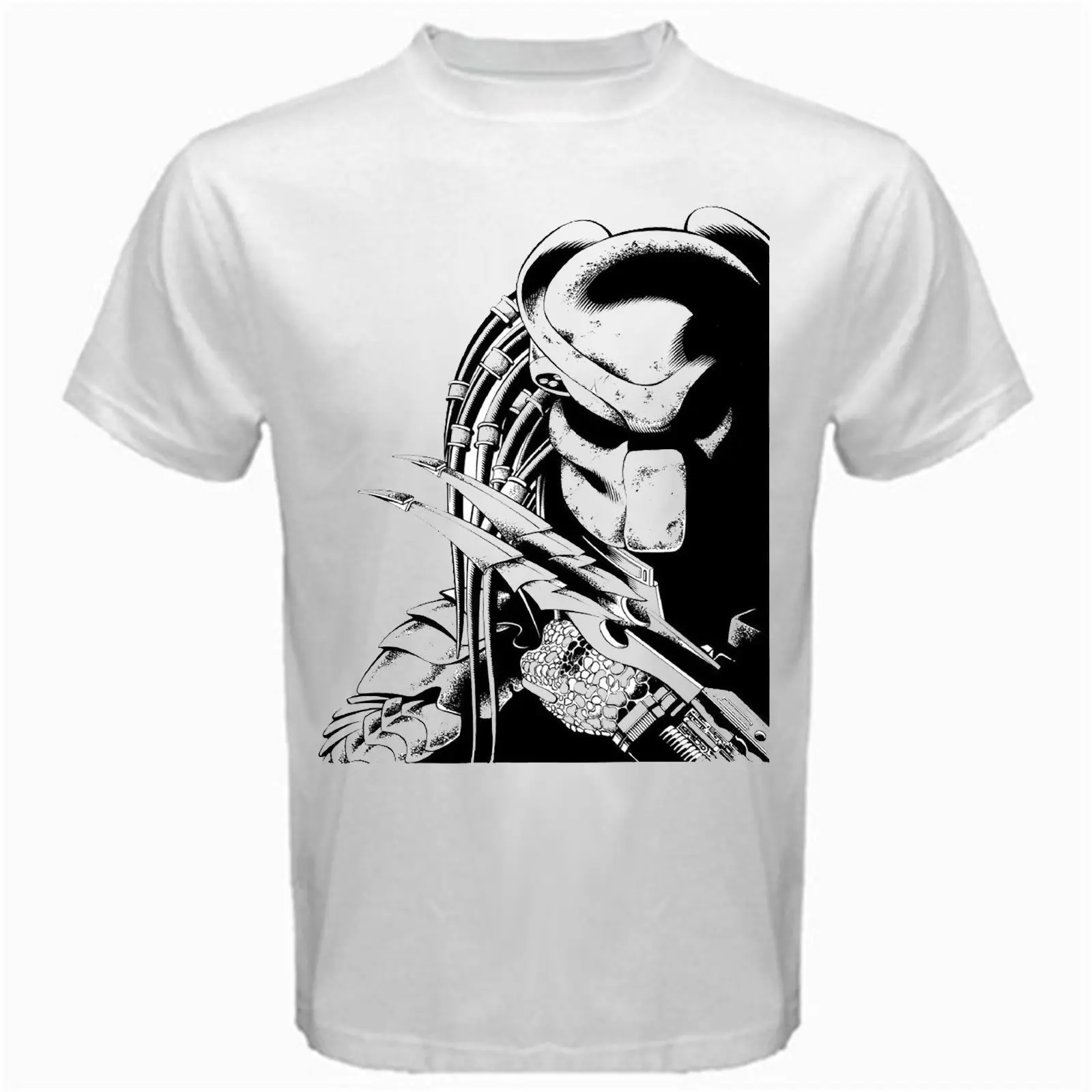 Predator type 2 classic movie alien tv eighties retro Tshirt White-in T