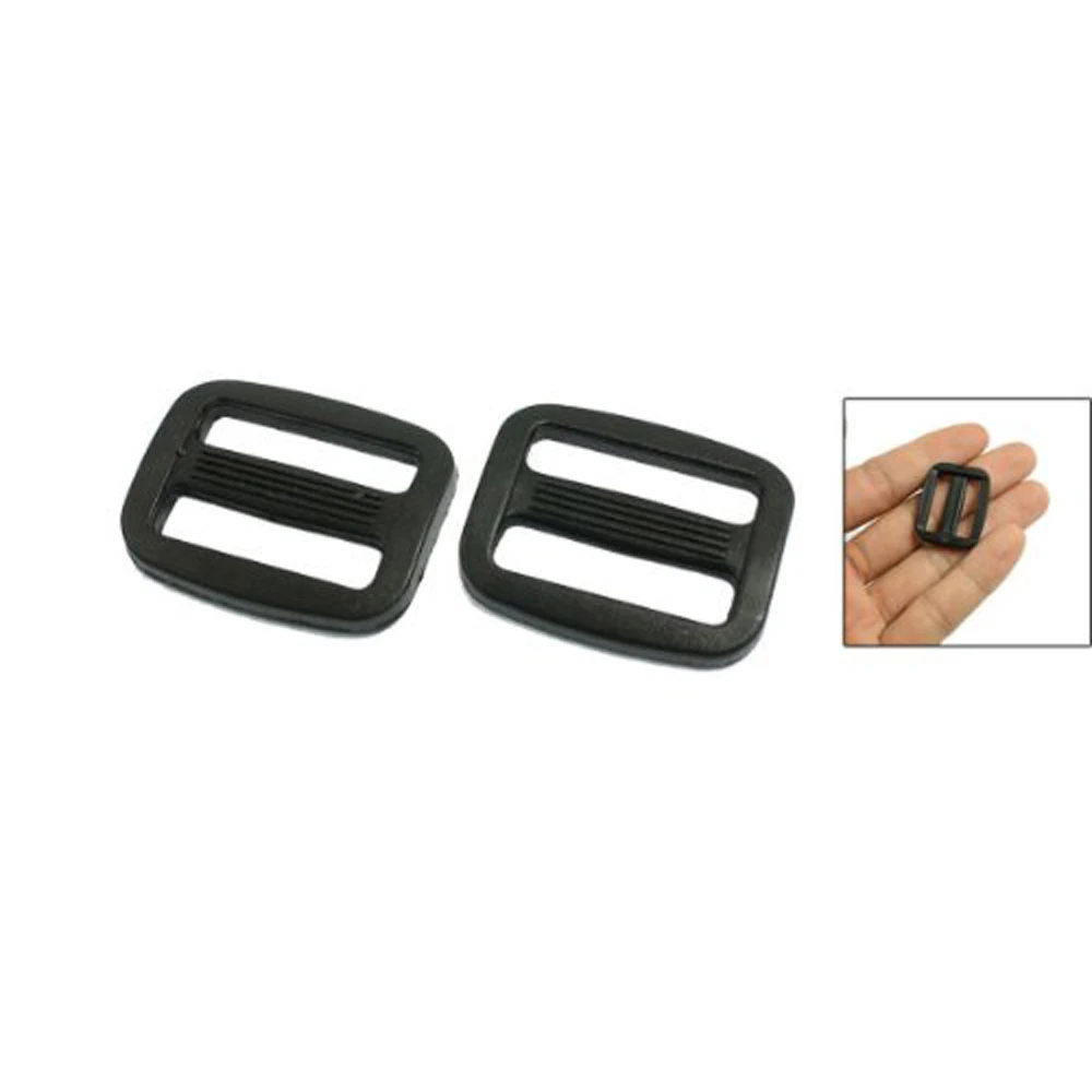 New! bing 25/32" Black Hard Plastic Slide Rectangle Buckle 10 Pcsin