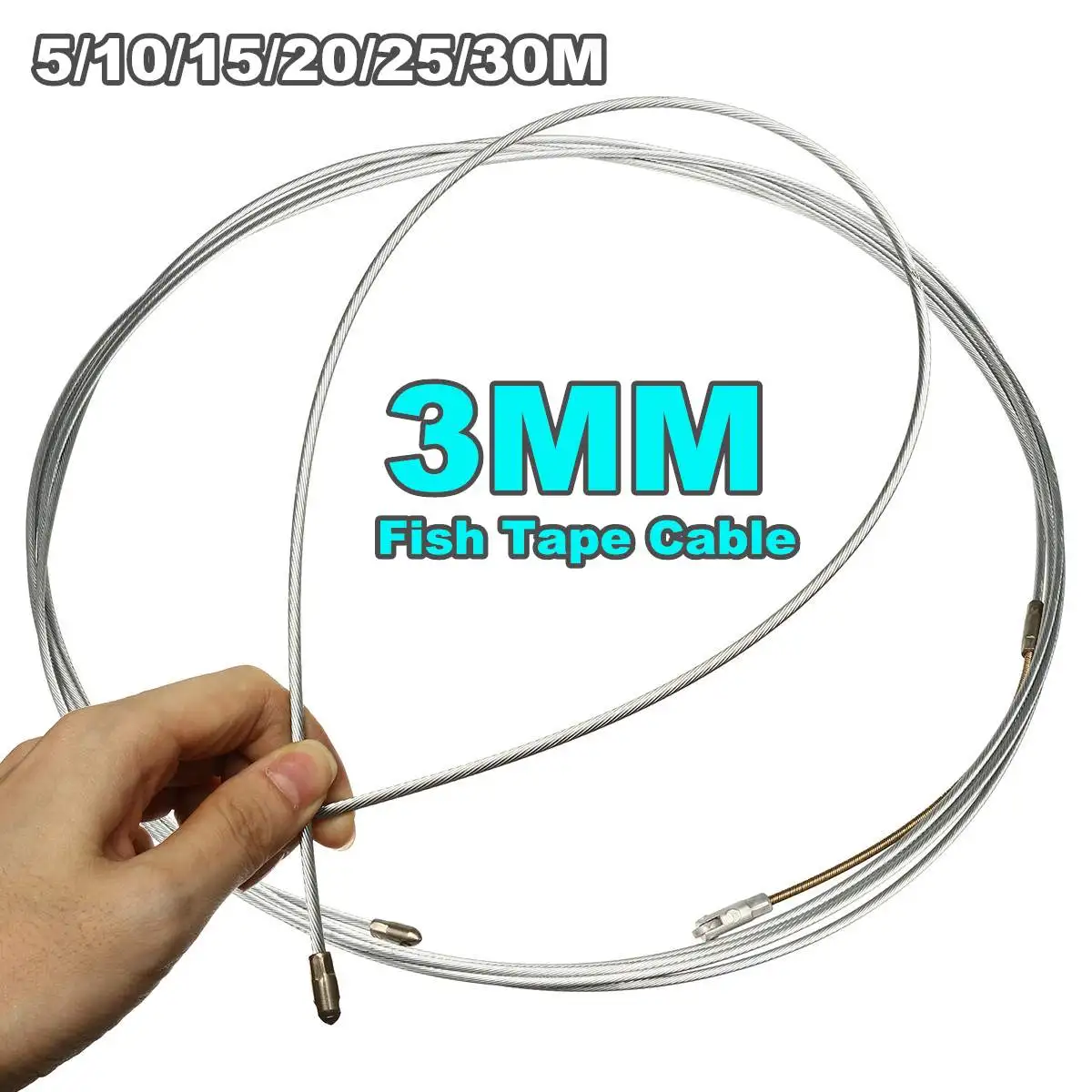 15//30m Electricians Cable Pulling Fish Tape Electrical Wire Access Puller New