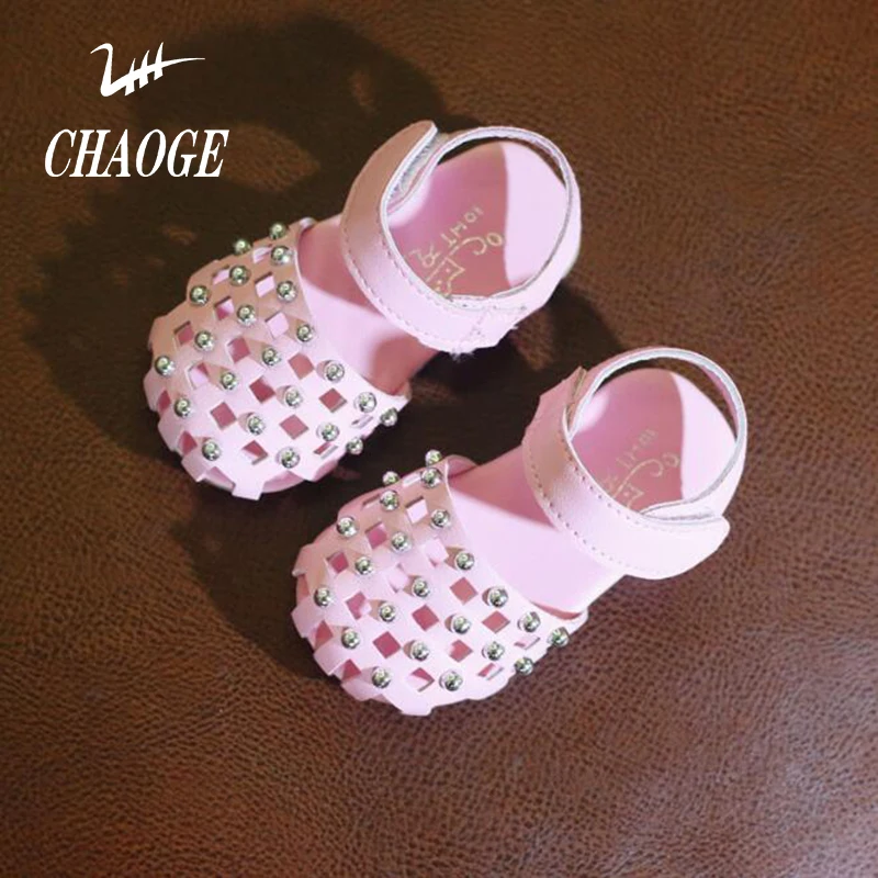 

2019 new summer pillar children's girls Baotou bead bead tendon tide baby soft bottom garden shoes free shipping#1