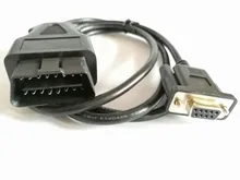 CNPAM With Tracking No. High Quality OBD2 OBD RS232 Interface Cable 16 Pin To DB9 Serial Port  Female Adapter Connector 1.1m