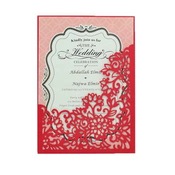 

Laser cut high quality personalize customize wedding invitation cards