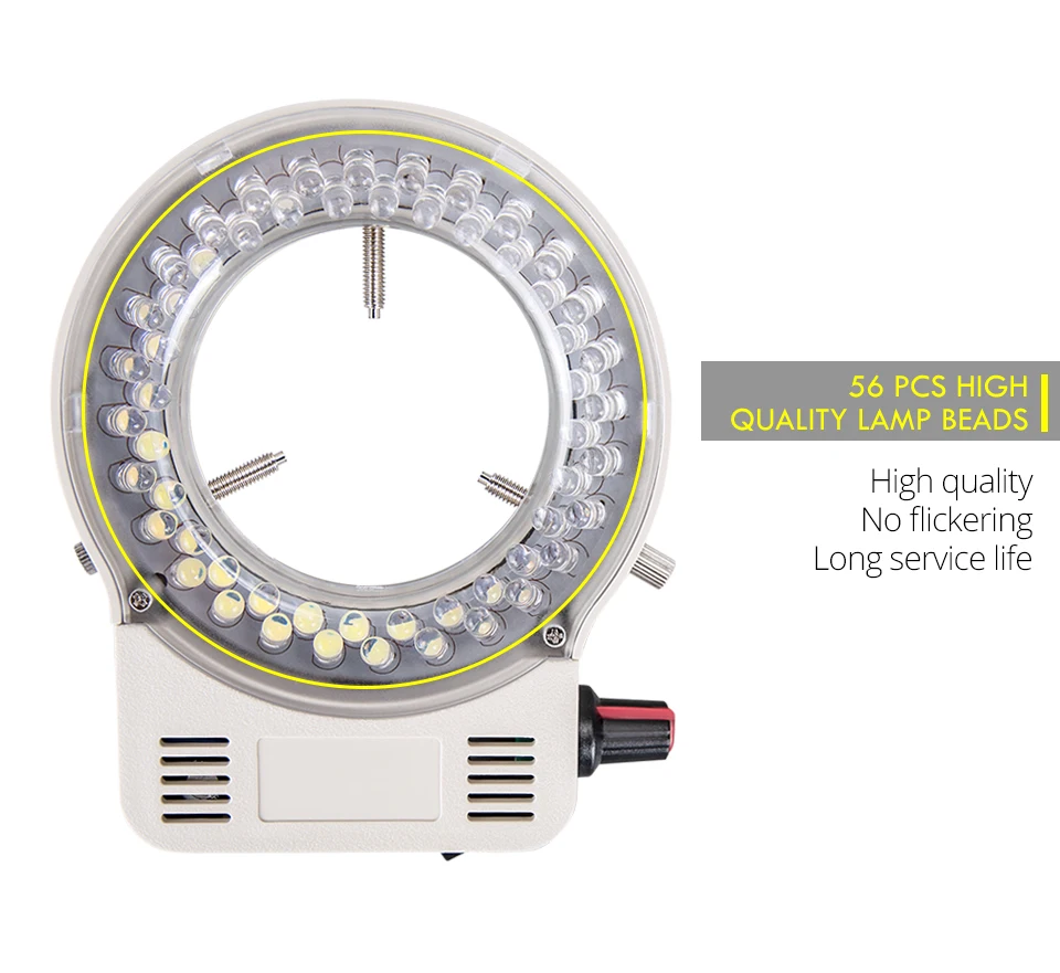 Foxanon LED Кольцевой светильник осветитель лампа AC 110 V 220 V Регулируемый микроскоп свет высокого качества DC 12 V стерео микроскопические огни