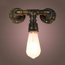 E27 база держатель лампы промышленные настенные бра креативный Железный Лофт стиль водопроводные трубы Бар Искусство Настенные светильники Бра настенное освещение AA