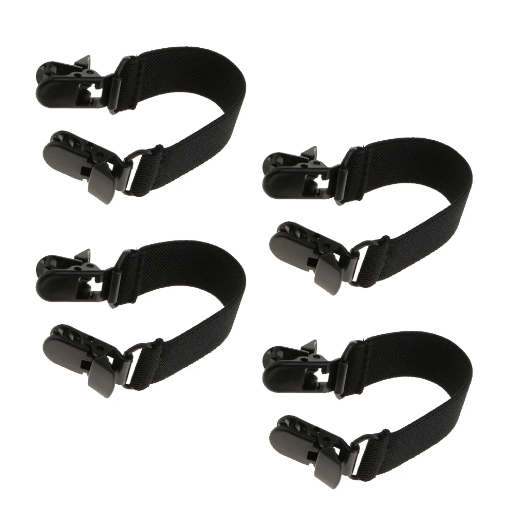 2Pairs Elastic Boot Belt Straps Pant Ends Inside Adjustable Clip for Motorcycle Biker Smooth Jeans Make your Leg Strap Slim