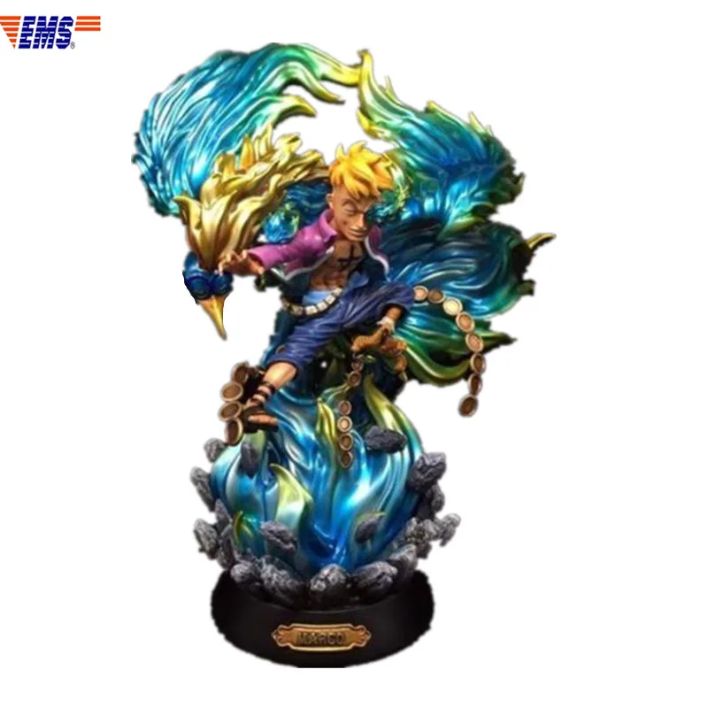 

ONE PIECE Whitebeard Pirates Marco The Secular Bird Plating Color GK Resin Statue Action Figure Model Toy X627