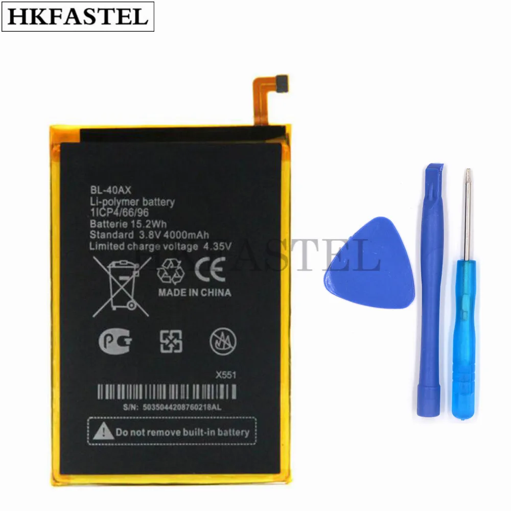 

HKFASTEL New BL-40AX Original Mobile Phone Battery For Infinix Hot Note x551 Replacement batteries 4000mAh