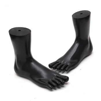 

CAMMITEVER 1Pair 23*18cm Black Feet Male Dummy Legs Foot Mannequin Sock Display Mold Stocking Plastic Display Mannequin Foot