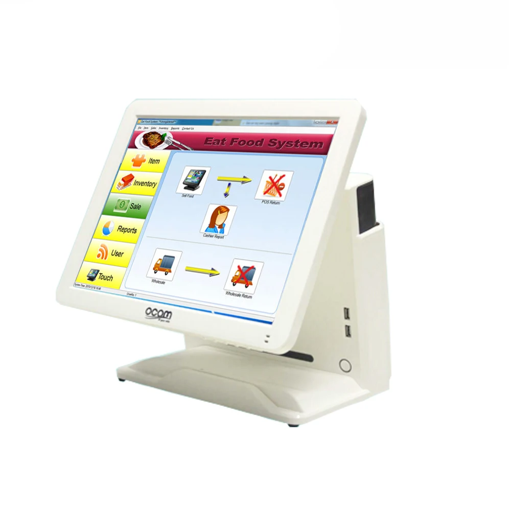 

1619B Compos 15 Inch Touch Screen Display Cash Register Cash Register Card Reader Scanner Can Be Customized