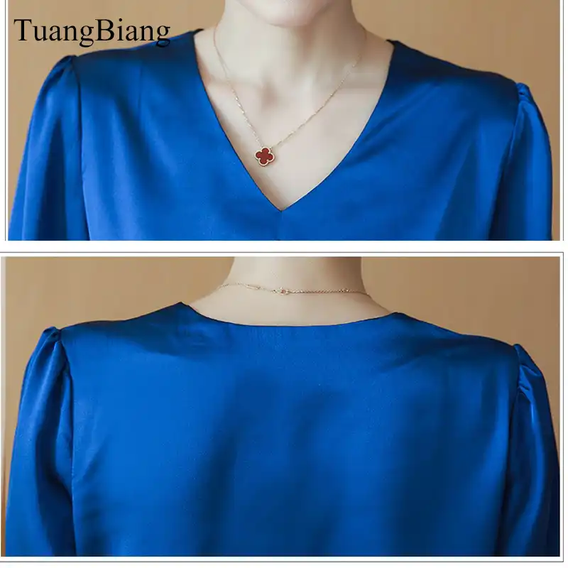 blusas en satin sencillas