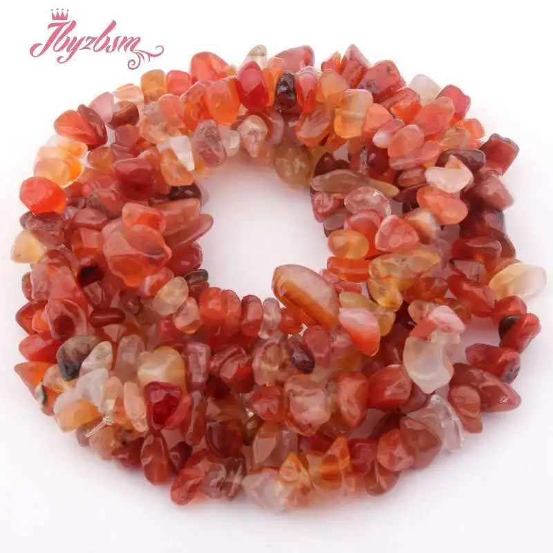 

4x6-6x8mm Freeform Irregular Red Carnelian Chip Natural Stone Beads For Necklace Bracelats DIY Jewelry Making 34" Free Shipping