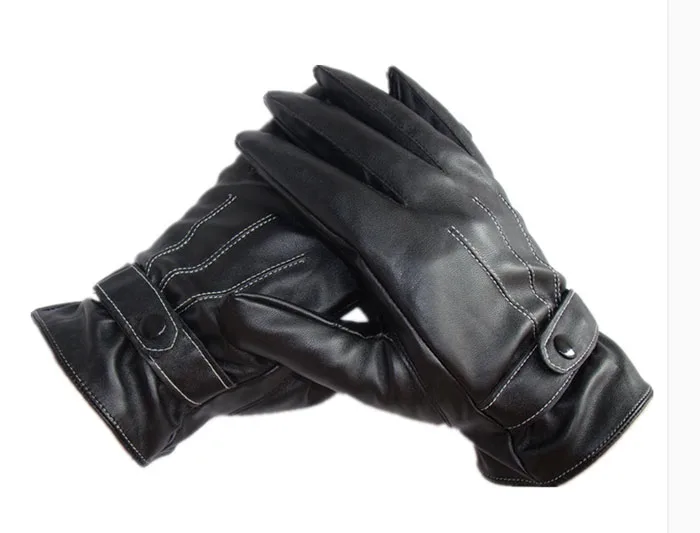 Мужские перчатки из натуральной кожи, мужские зимние перчатки высокого качества из натуральной овечьей кожи, мужские перчатки из натуральной овчины, зимние перчатки