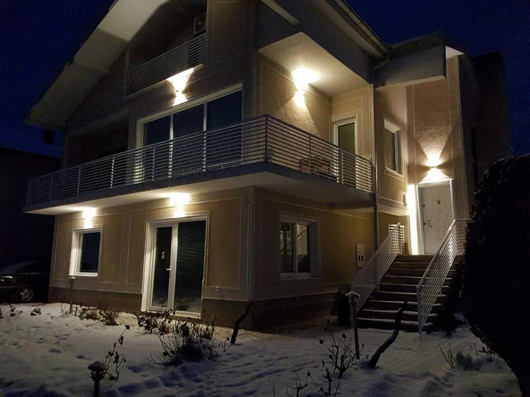 Conduziu a Luz de Parede para Cima e para Baixo Conduziu a Lâmpada de Parede Iluminação Exterior Conduzida Cubo Impermeável Ajustável Ip65 Jardim Preto Branco Cinza 100-240 v 7 cube light led