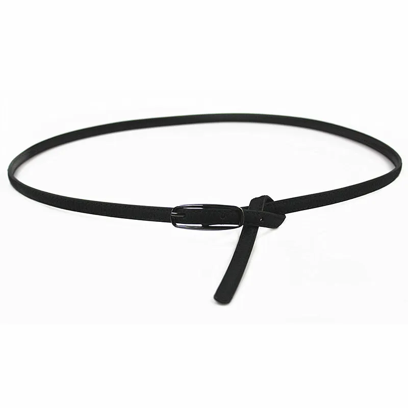 

vintage fashion thin ladies leather belts for women decorated dresses waist belts decorative strap black brown red female
