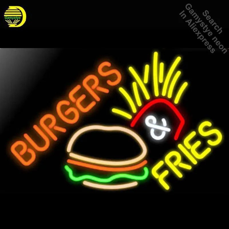 Burger Fries Neon Sign Gift Handcrafted Neon Bulbs Sign Glass Tube Iconic Decorate Room Wall Lamp signs personalized Advertise цена Burger Fries Neon Sign Gift Handcrafted Neon Bulbs Sign Glass Tube Iconic Decorate Room Wall Lamp signs personalized Advertise цены онлайн