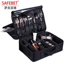 

SAFEBET Brand Multifunction Waterproof OxfordWomen Beauty Organizer Professional Multi-Storey Cosmetic Case Big capacity Travel