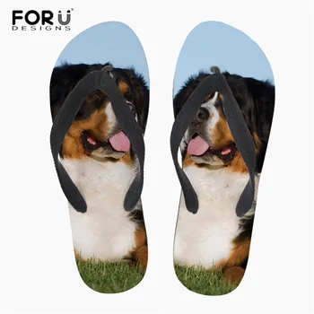 

FORUDESIGNS Male Slippers Lightweight Summer Beach Shoes Bernese Mountain Dog Prints Men Comfortable Flip Flops erkek ayakkabi