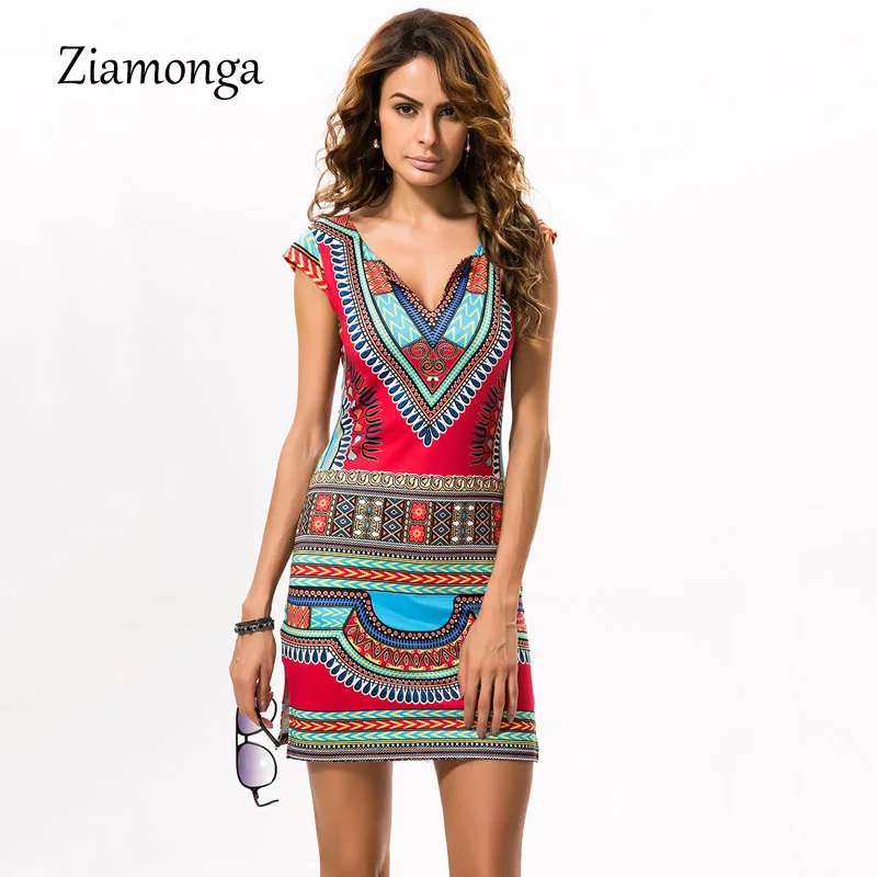 african print beach dresses