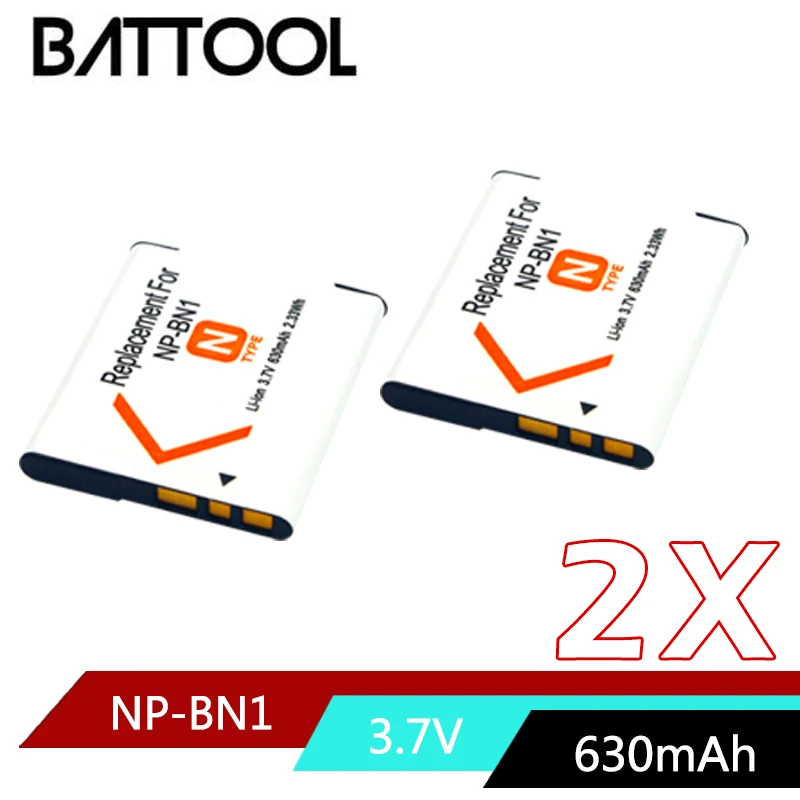 2X3,7 V 630 mAh NP-BN1 NP BN1 NPBN1 литий-ионная аккумуляторная батарея для sony Cyber-Shot DSC S750 DSC S780 W630 TX5 W310 T99