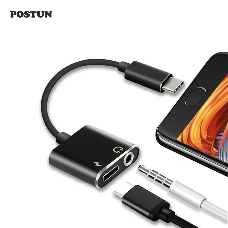 Type C Adapter to 3.5mm Headphone Charging Jack For Xiaomi Mix2s Converter USB Audio Charger Huawei/Smartisan/Letv Calling | Мобильные