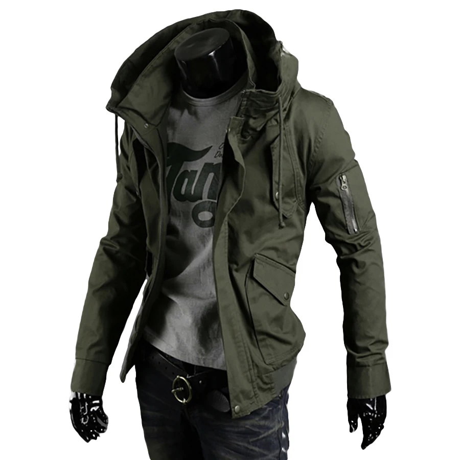Hooded Mens Jacket Military Big Sizes Casual Streetwear Jackets Men Militaire Zipper Coat Men Punk Style Tactical Overcoat Man Hooded Mens Jacket Military Big Sizes Casual Streetwear Jackets Men Militaire Zipper Coat Men Punk Style Tactical Overcoat Man