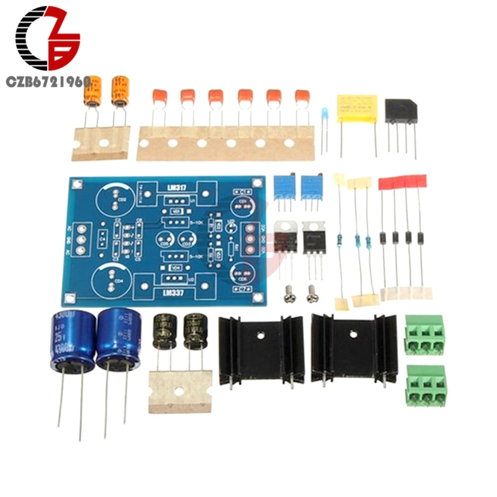 LM317 LM337 Регулируемая фильтрация питания наборы DIY AC/DC регулятор напряжения